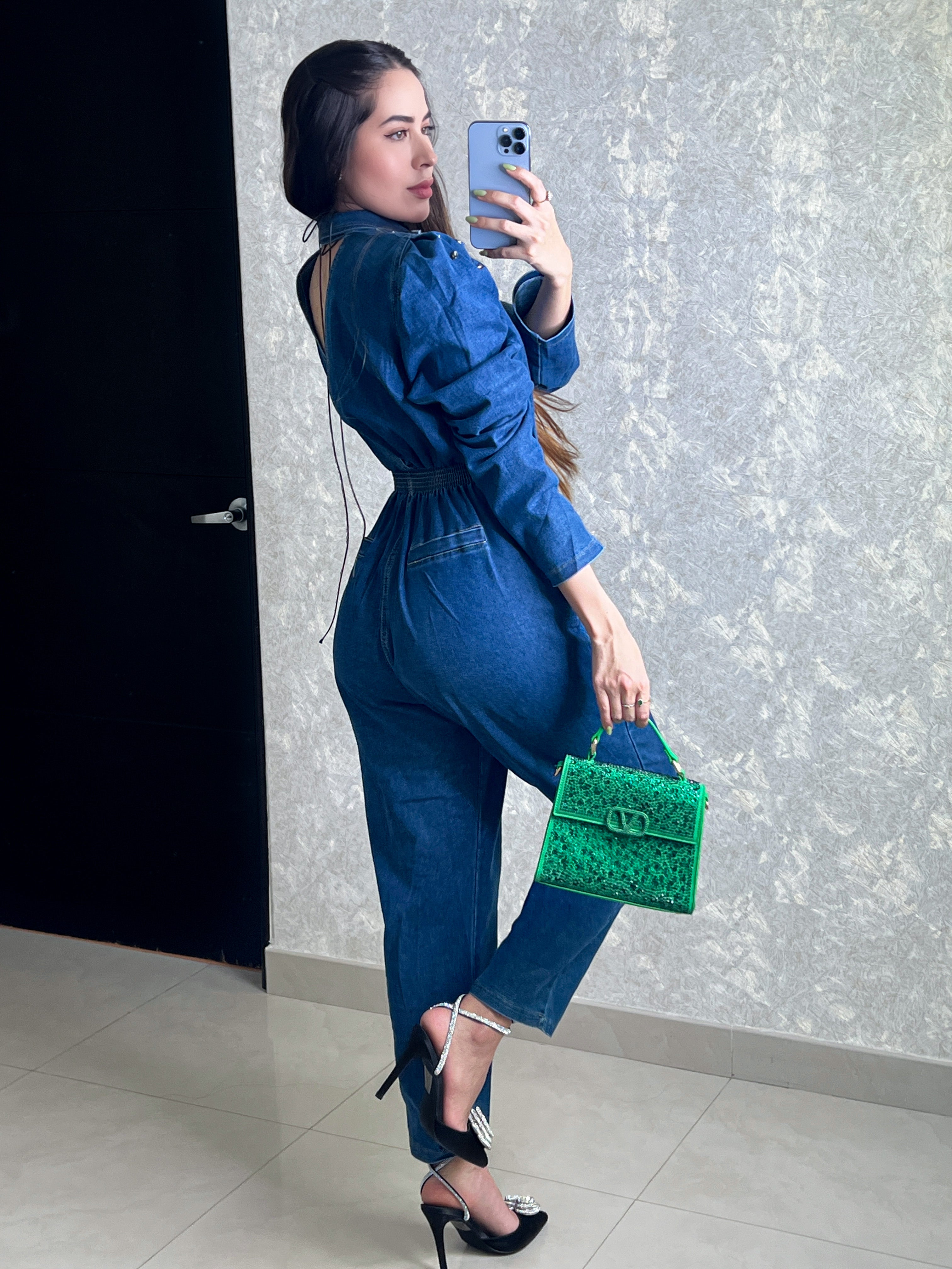 ENTERIZO MEZCLILLA CON HEBILLA