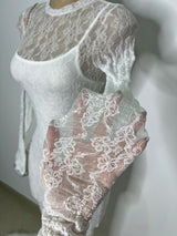 VESTIDO BLANCO DE ENCAJE