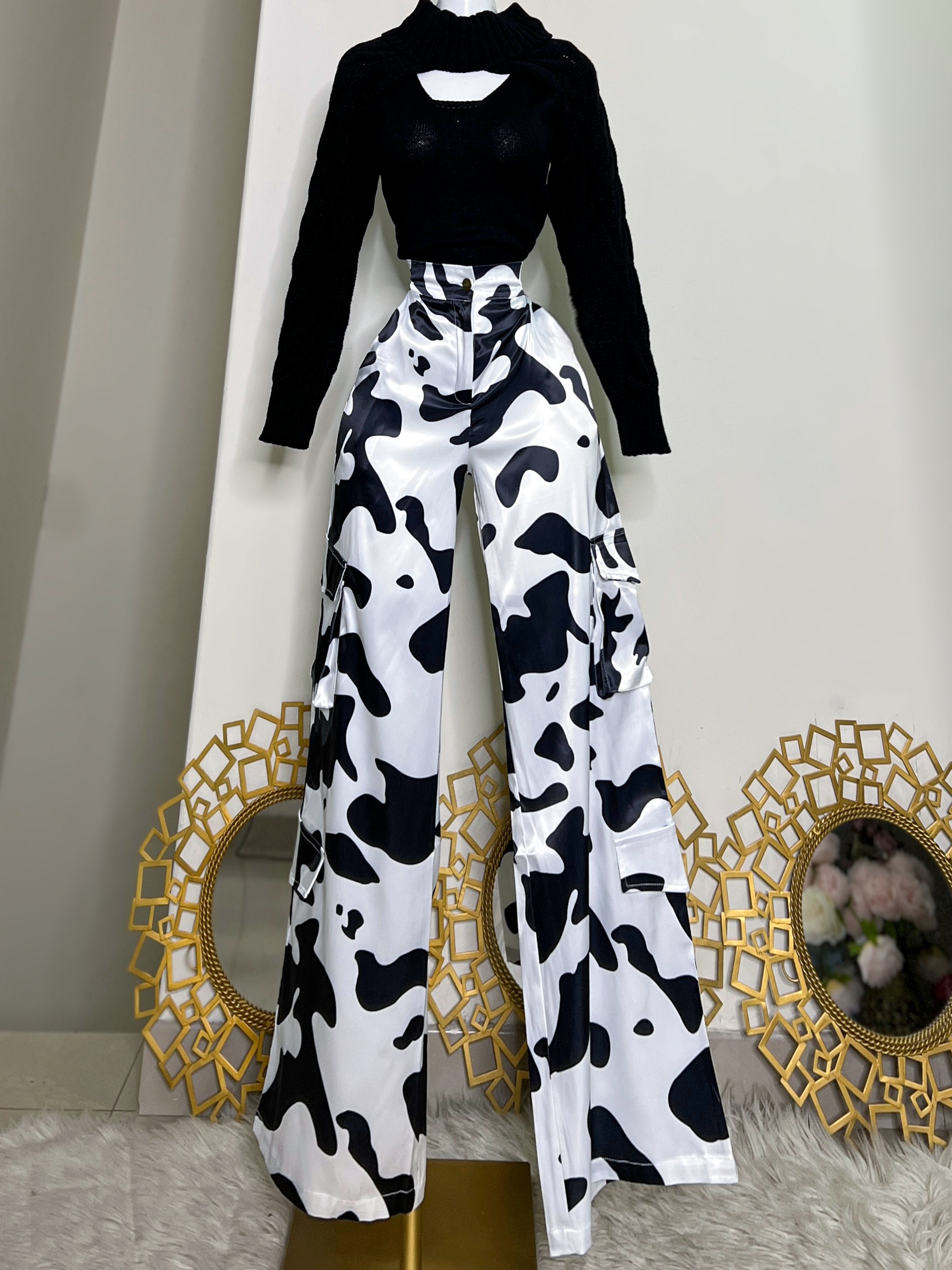 BLUSA NEGRA TEJIDA + MANGAS TEJIDAS DE CUELLO