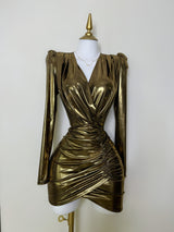 VESTIDO METÁLICO DORADO