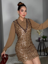 BLUSA CAFE MANGA LARGA