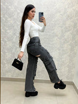 PANTALÓN DENIM NEGRO