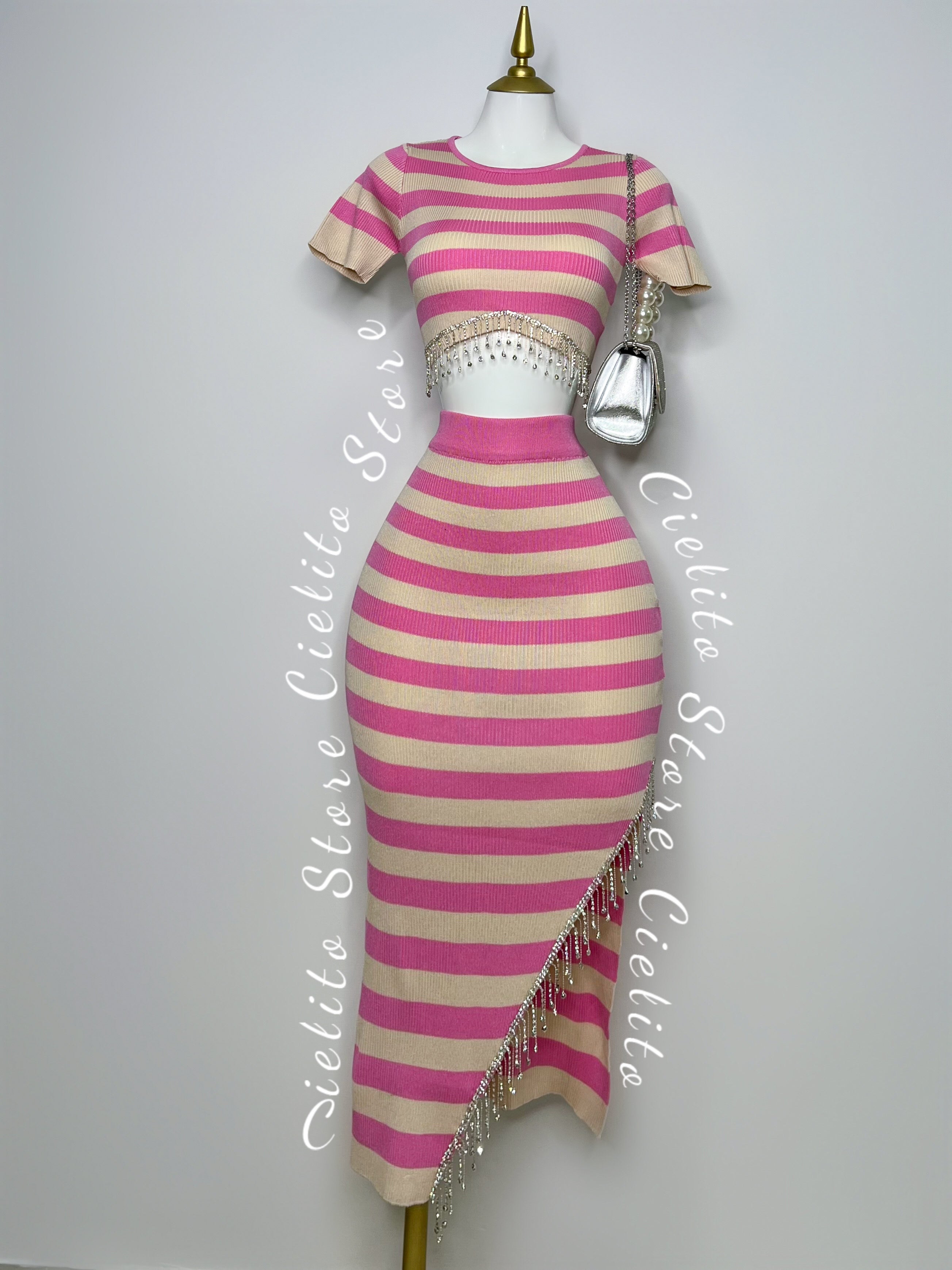 SET DE FRANJAS ROSA