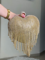 BOLSO CORAZÓN DORADO