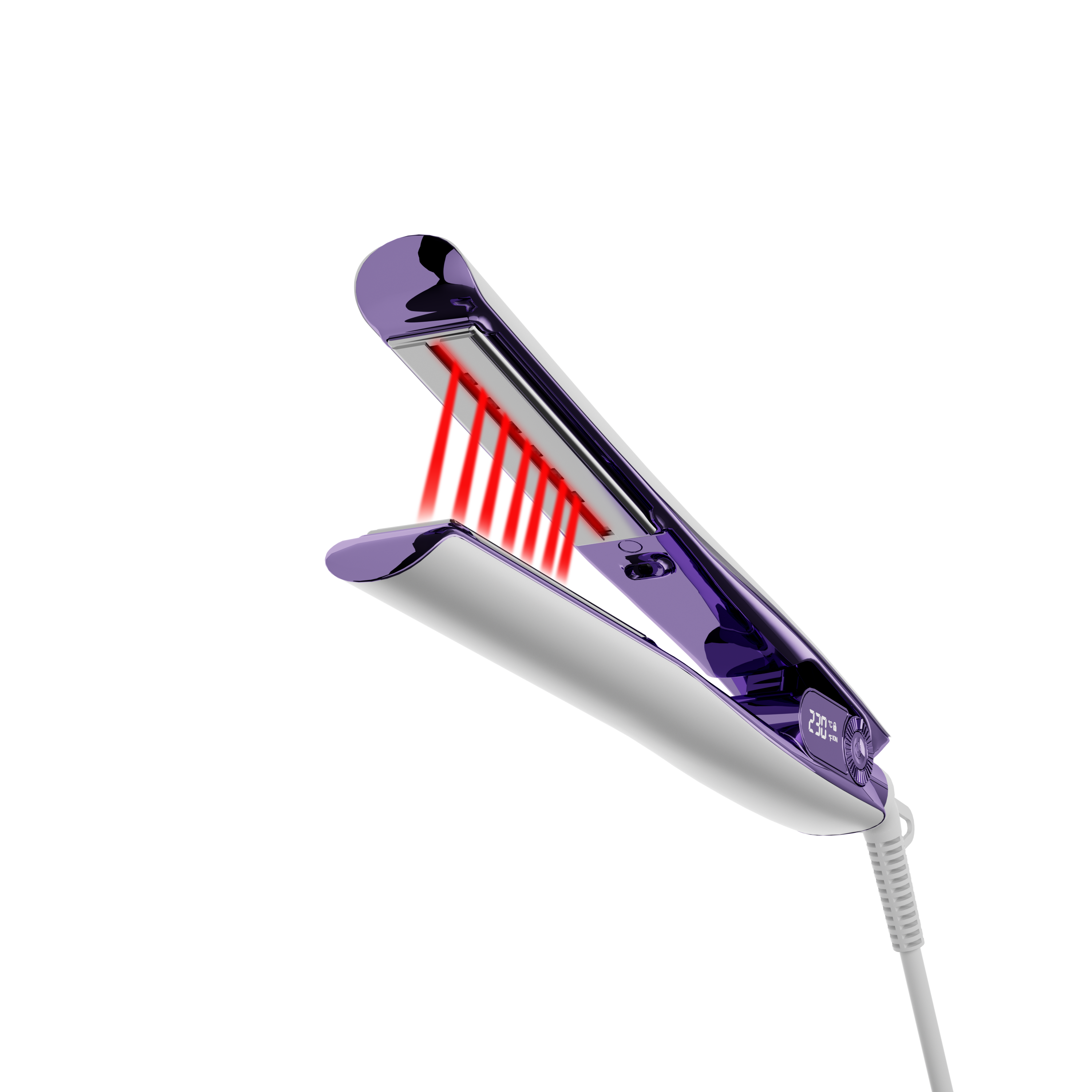 PLANCHA PROFESIONAL LUXURY INFRARROJA TITANIO GALVANIZADO - 2 EN 1 ALISADO Y ONDAS