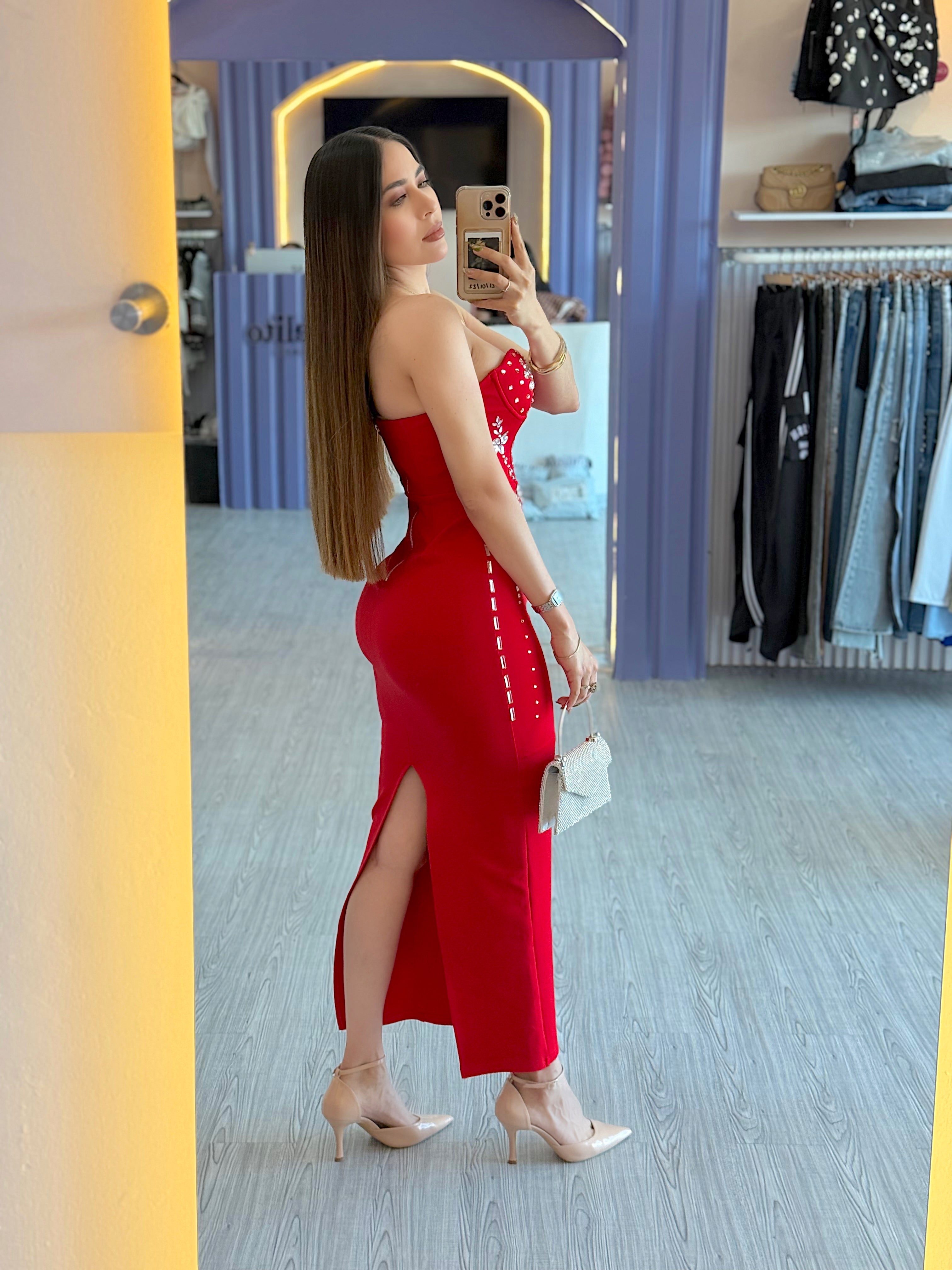 VESTIDO GLORIA ROJO