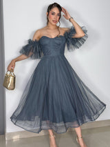 VESTIDO ALEJANDRA GRIS