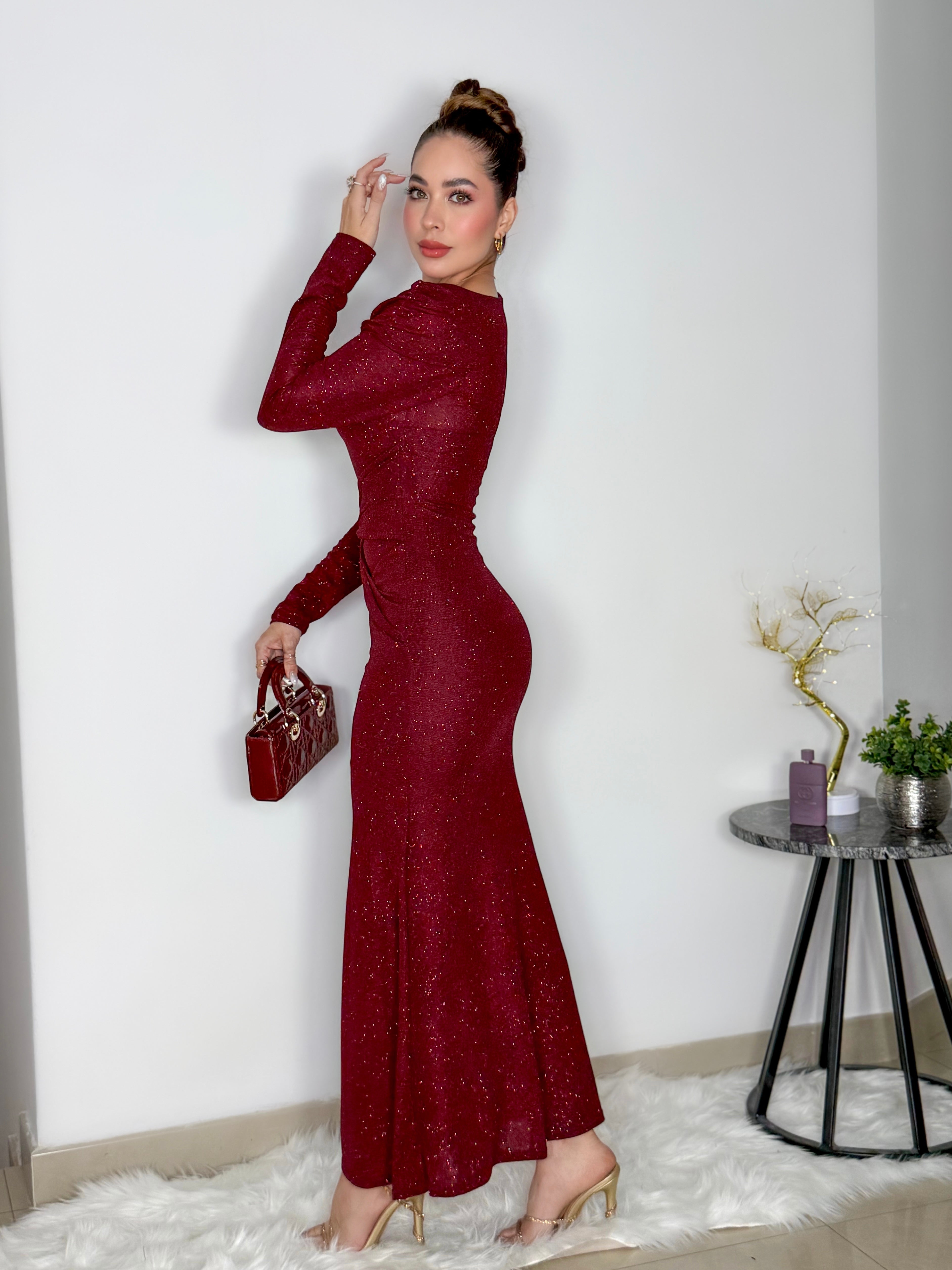 VESTIDO DORIAN GUINDA