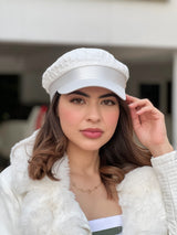 ABRIGO BLANCO DE VINIPIEL Y PELUCHE