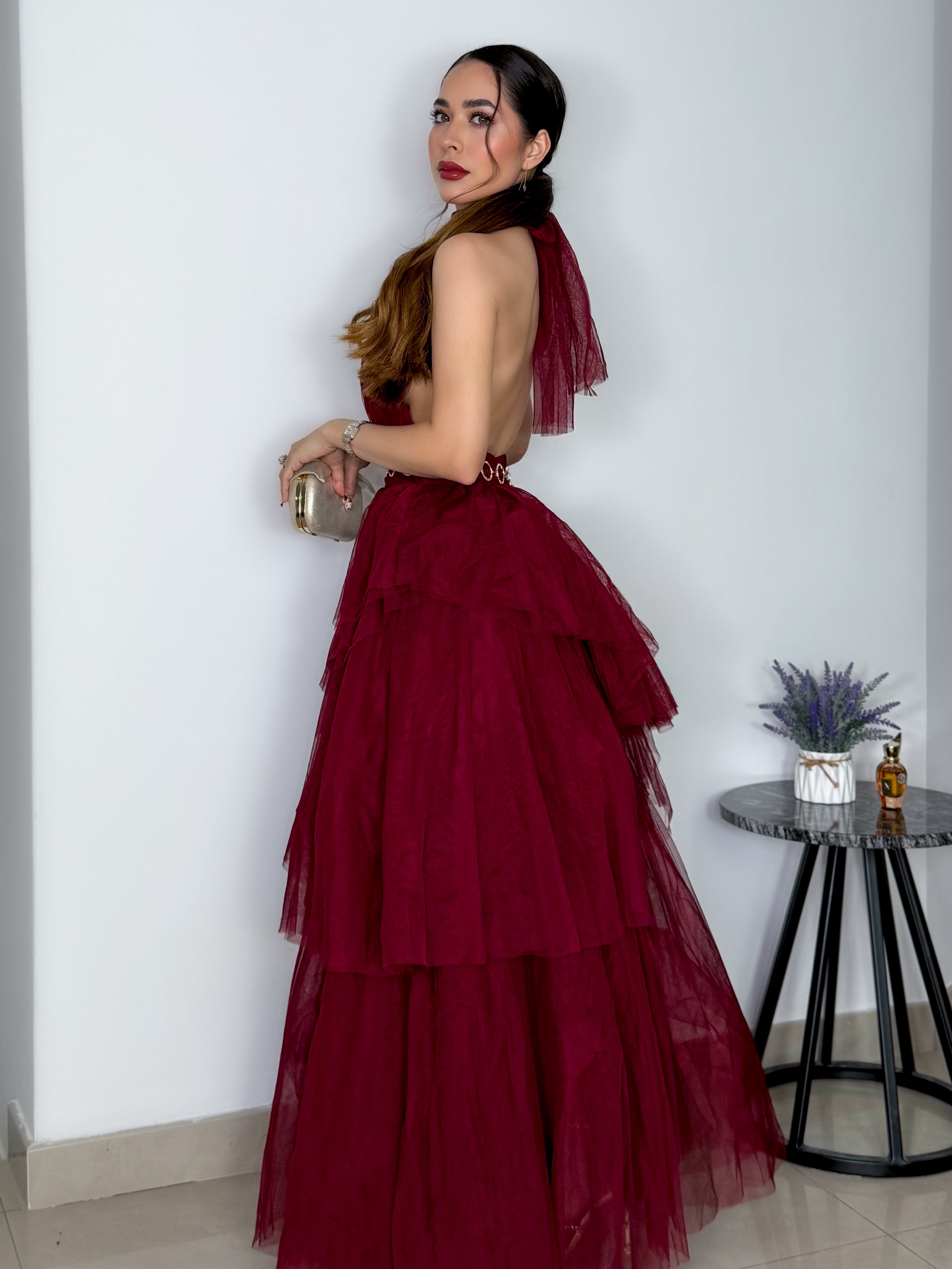 VESTIDO ADRIANA GUINDA