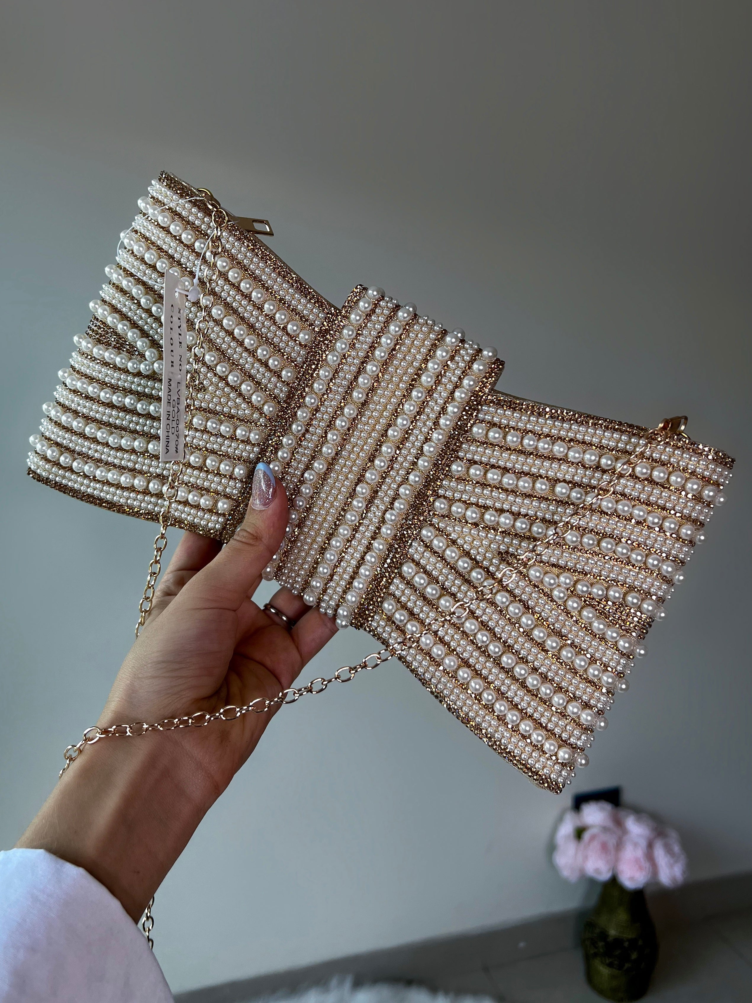 BOLSO MOÑO CHAMPAGNE