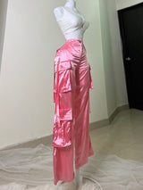 PANTALÓN ROSA SATINADO