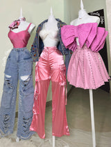 PANTALÓN ROSA SATINADO