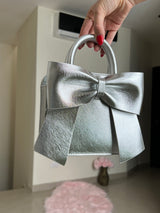 BOLSO DE MOÑO PLATEADO