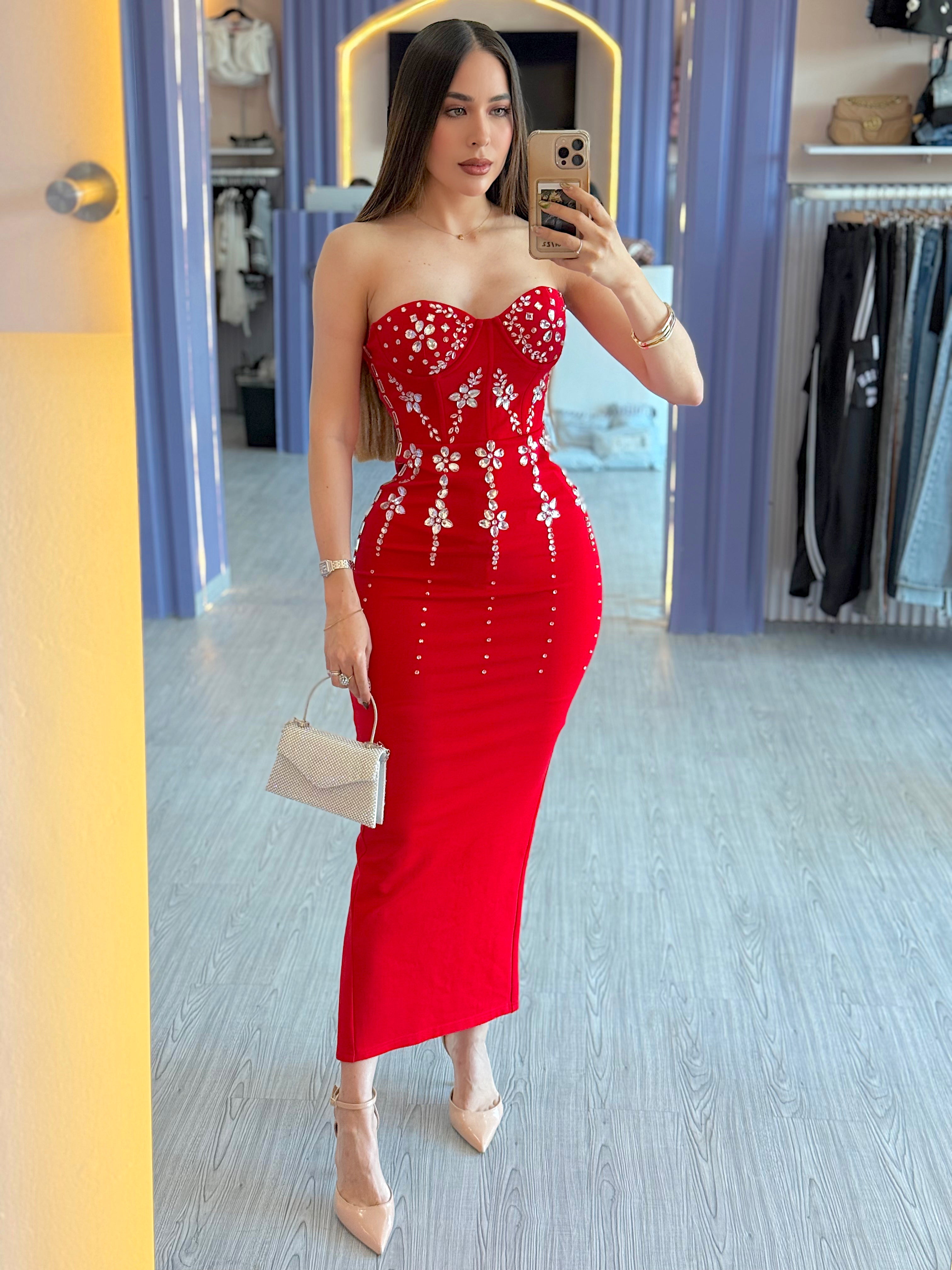 VESTIDO GLORIA ROJO