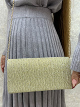 BOLSO DORADO CON BRILLO