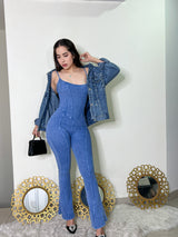 MONO AZUL TIPO CORSET