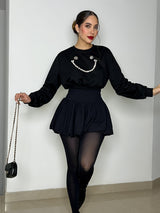 SUETER NEGRO CON PEDRERÍA