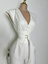 PALAZZO BLANCO CON CINTURÓN