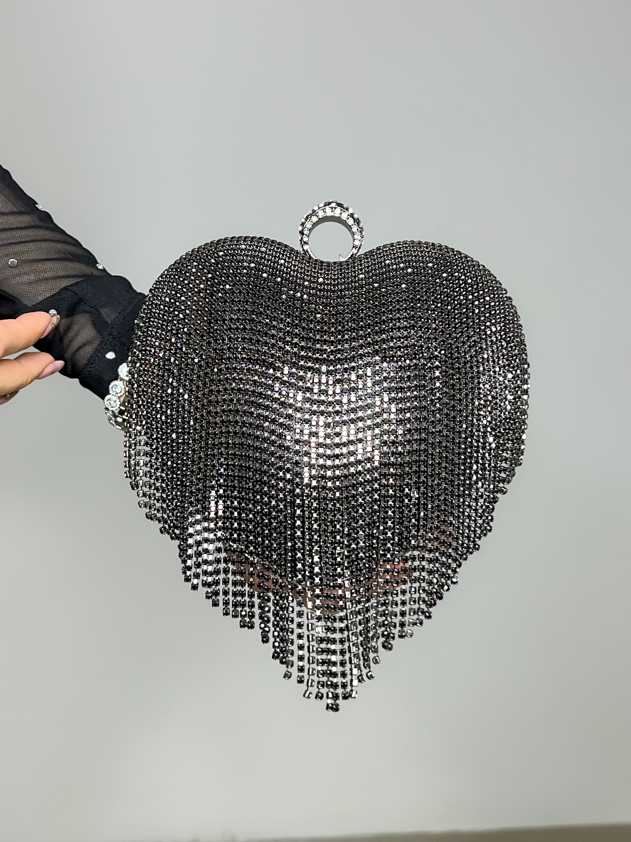 BOLSO CORAZÓN NEGRO