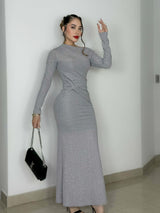 VESTIDO DORIAN PLATEADO