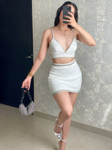 SET FALDA Y TOP BLANCO