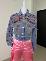 CHAQUETA CON PEDRERÍA