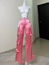 PANTALÓN ROSA SATINADO