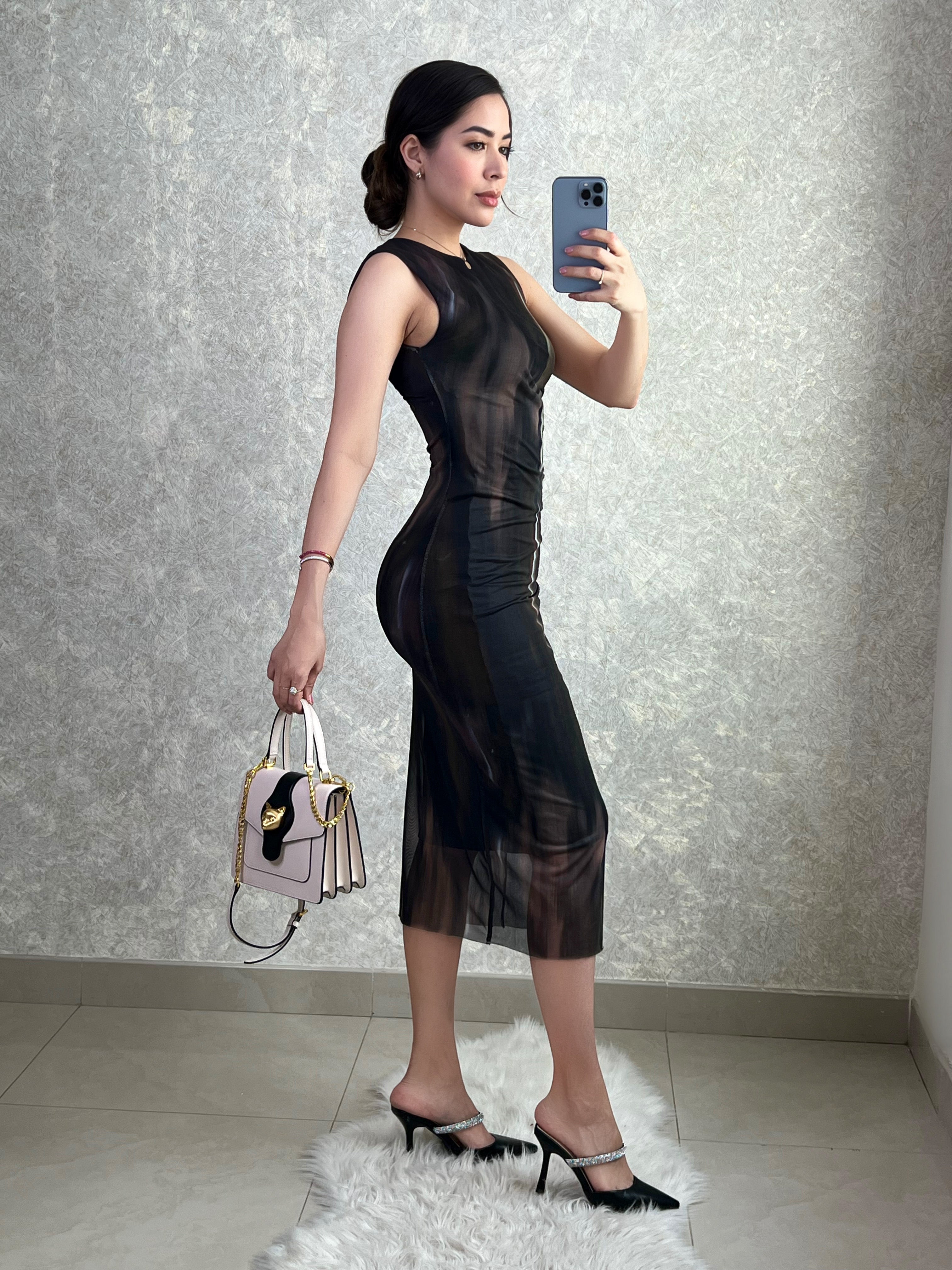 Bolso ivory con detalle dorado