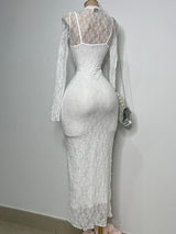 VESTIDO BLANCO DE ENCAJE