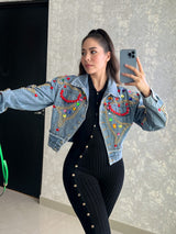 CHAQUETA CON PEDRERÍA