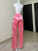 PANTALÓN ROSA SATINADO