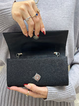 BOLSO NEGRO CON BRILLO