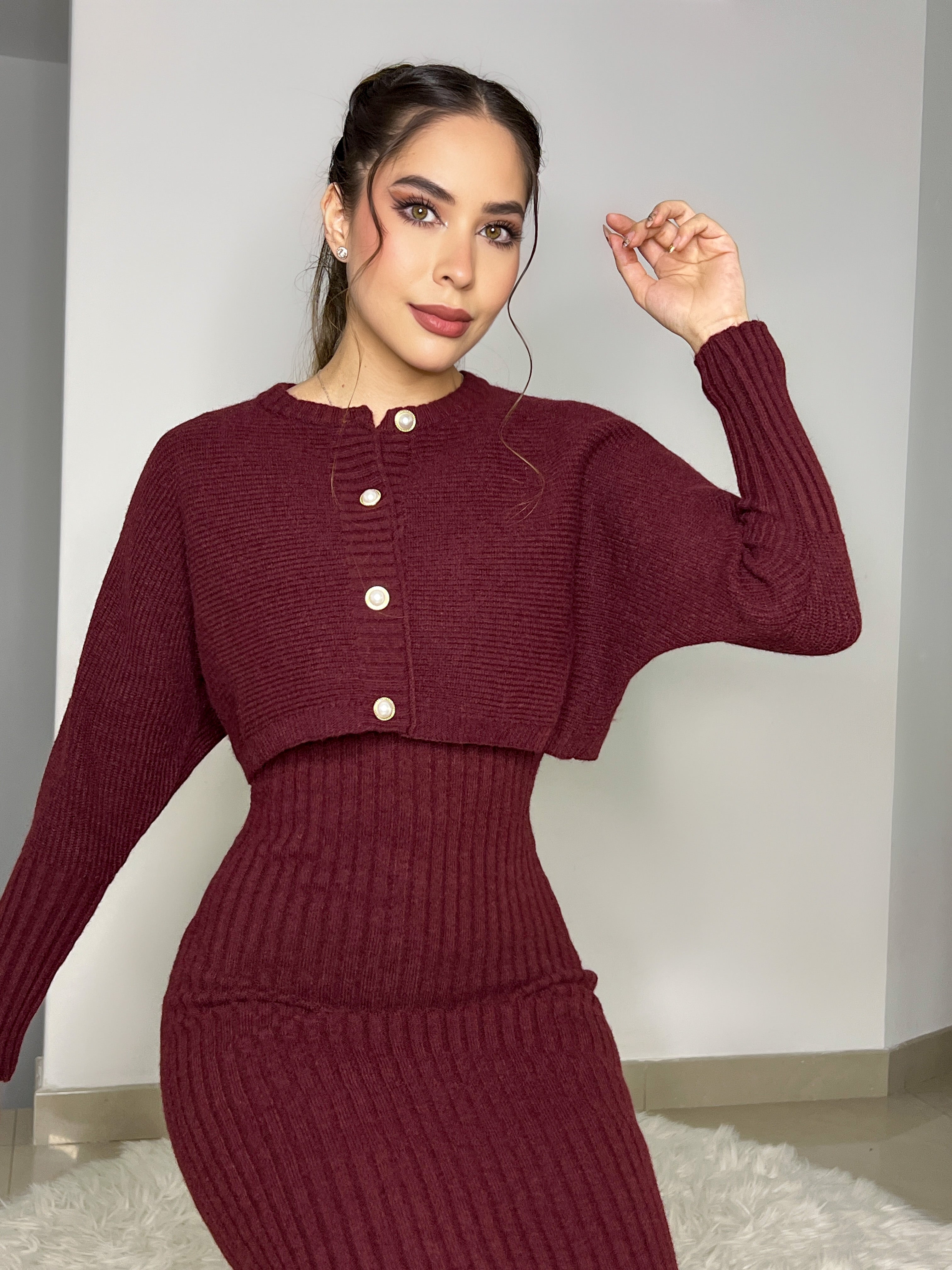 VESTIDO SUSET GUINDA