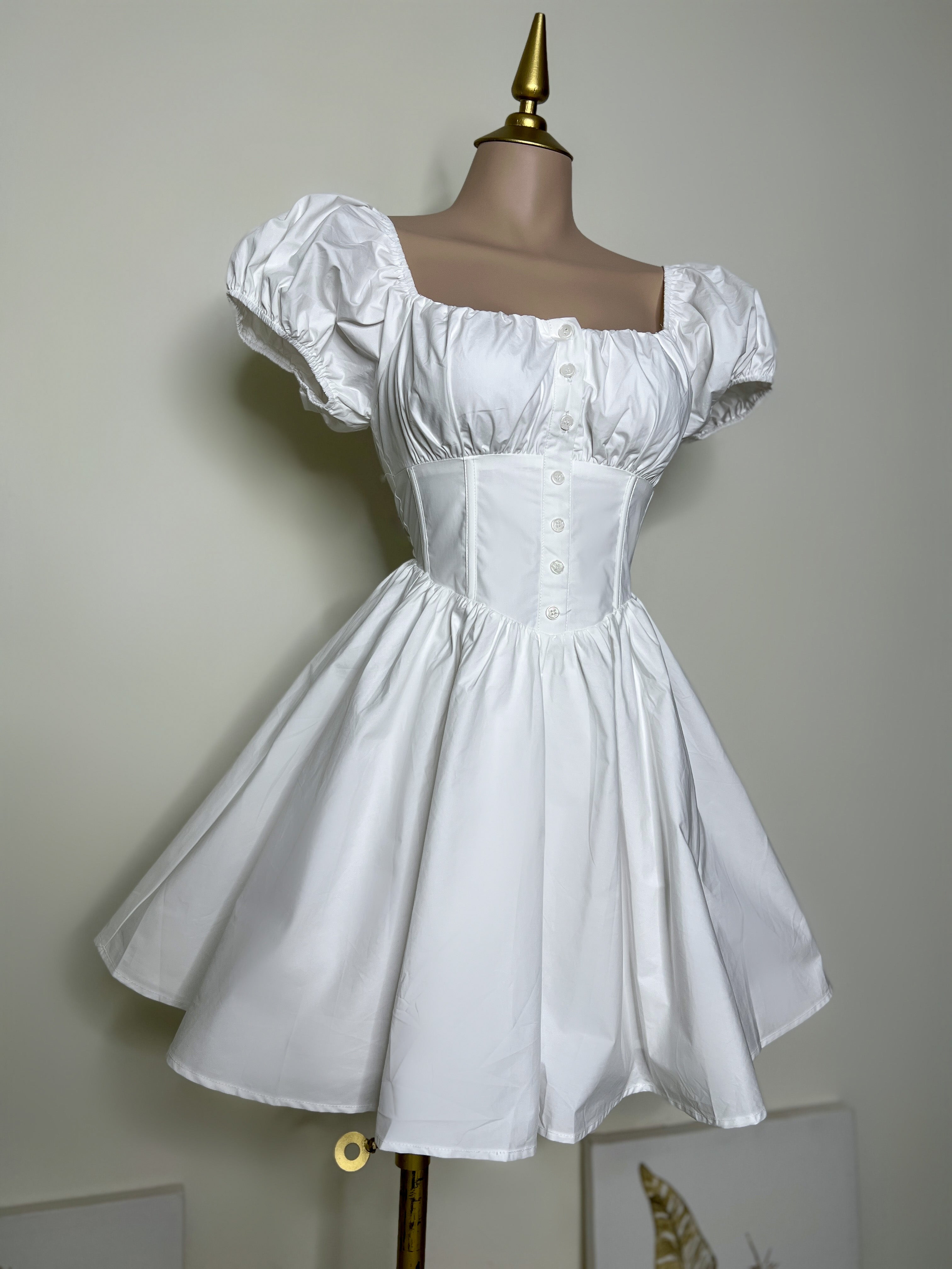 VESTIDO BLANCO ESTILO CORSET