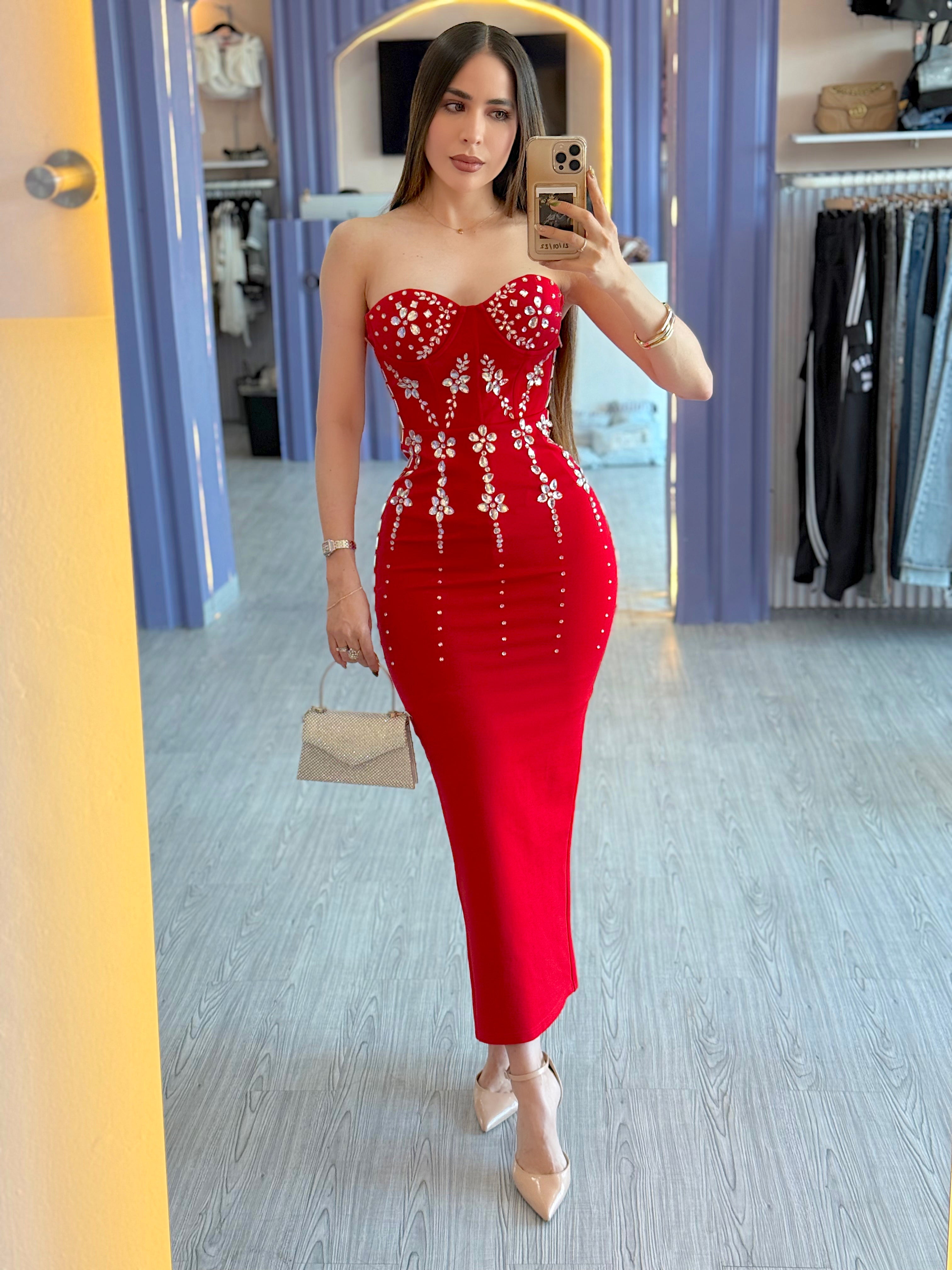 VESTIDO GLORIA ROJO