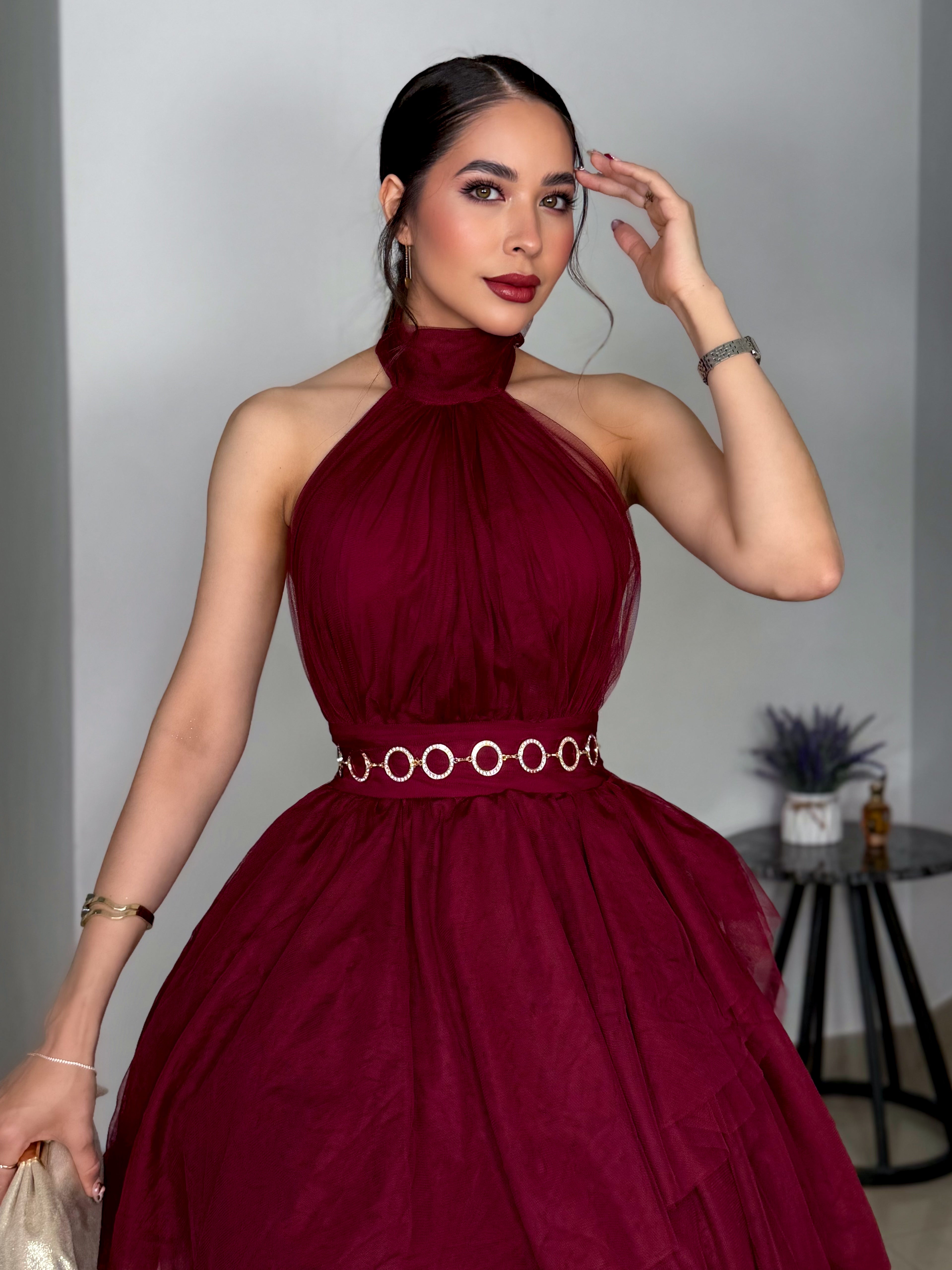 VESTIDO ADRIANA GUINDA