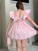 VESTIDO MARIPOSA ROSA