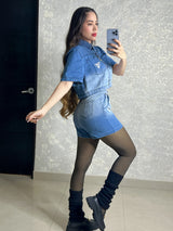 SET SHORT Y CAMISA AZUL