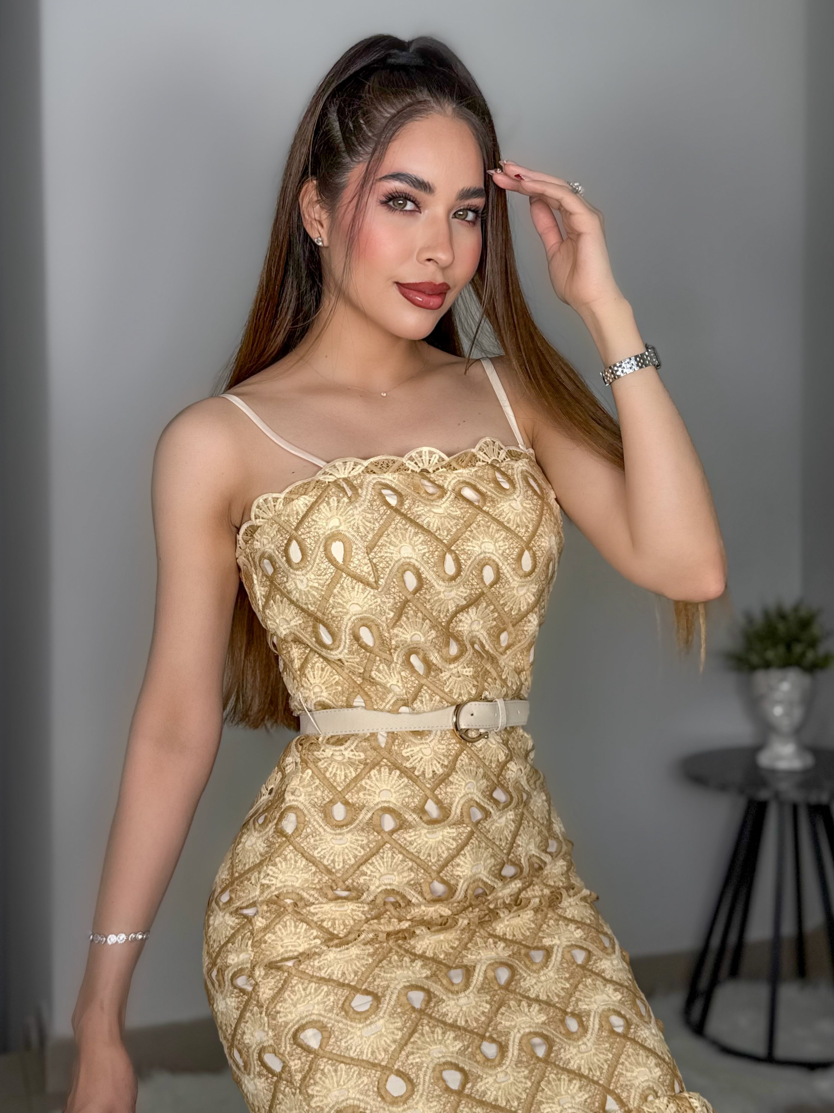 VESTIDO YOANA DORADO