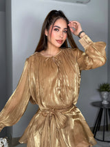 VESTIDO ROBERTA DORADO