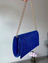 BOLSO AZUL CON BRILLO