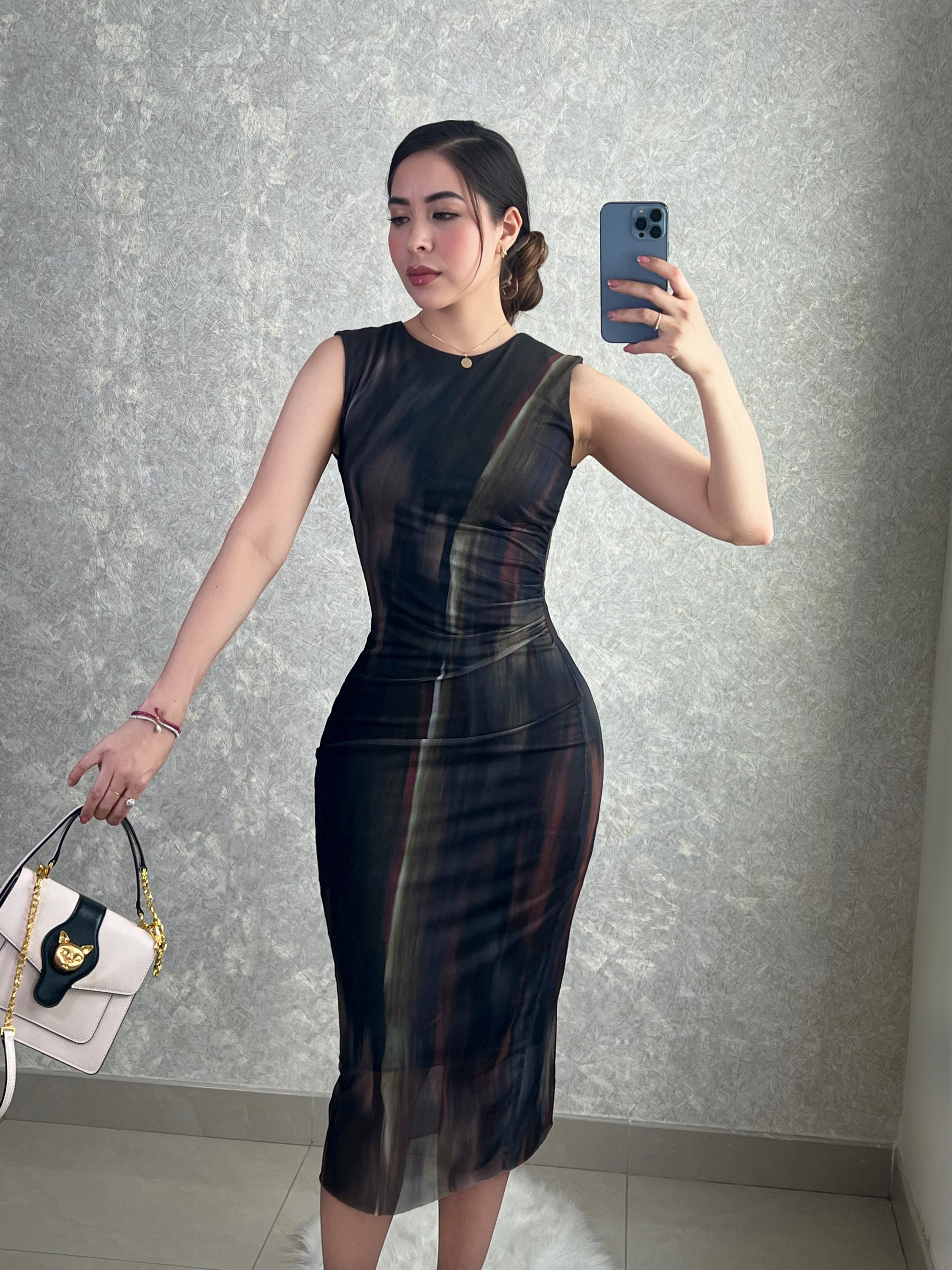 Bolso ivory con detalle dorado