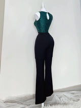 BODY VERDE CON LENTEJUELAS