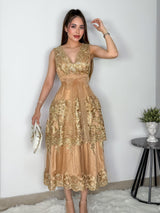 VESTIDO NATALI CAMEL