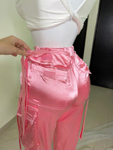 PANTALÓN ROSA SATINADO