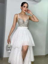 TOP BLANCO CON PERLAS Y PIEDRITAS