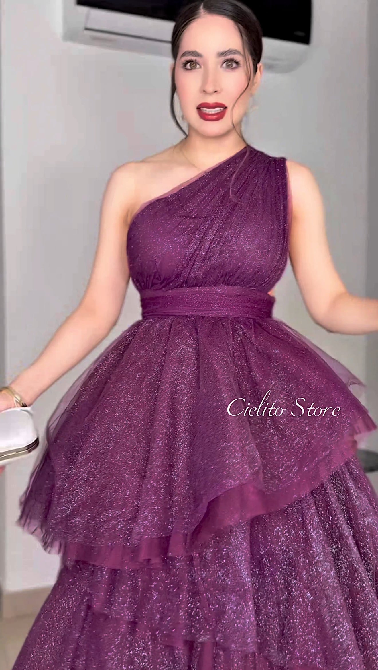 VESTIDO ADRI UVA BRILLANTE