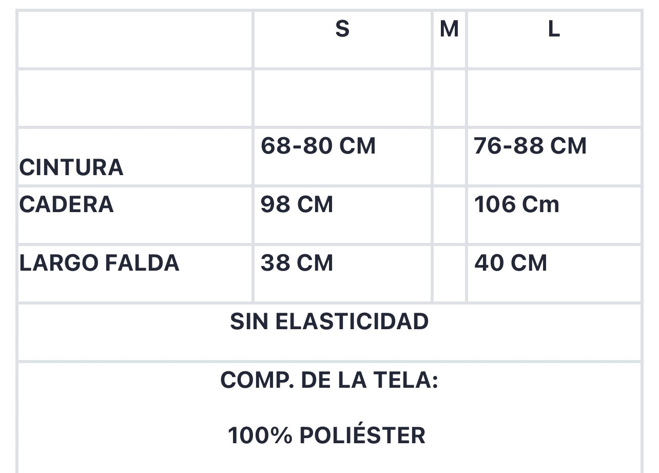 FALDA NEGRA CON FLOR