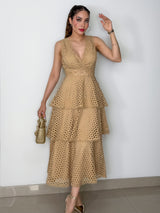 VESTIDO ALMA CAMEL